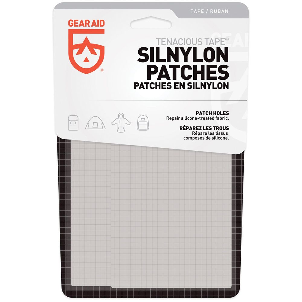 TENACIOUS TAPE SILNYLON PATCHES 3X5" GREY