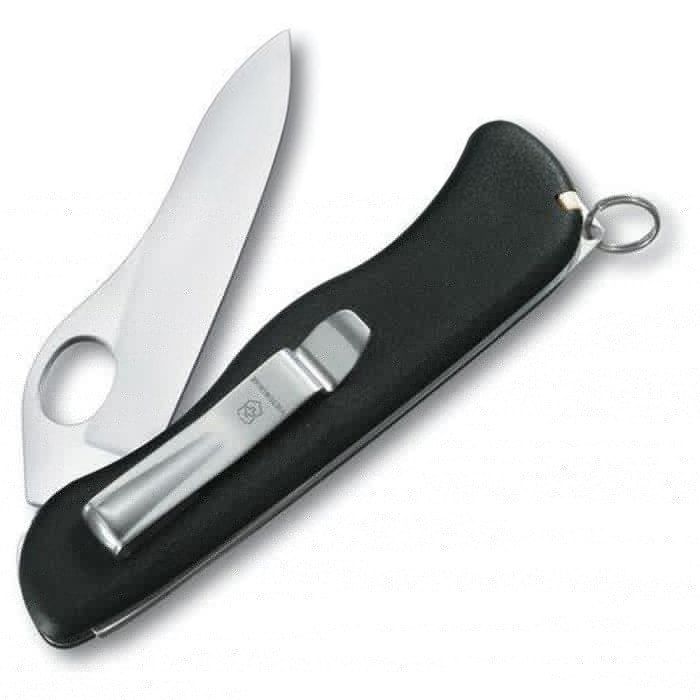Victorinox "Swiss Army" One Hand Sentinal Clip, Black