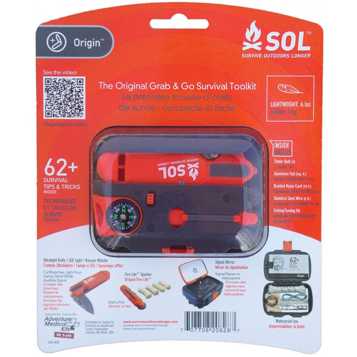 Adventure Medical Kits SOL Origin Muli-Functional Survival Tool