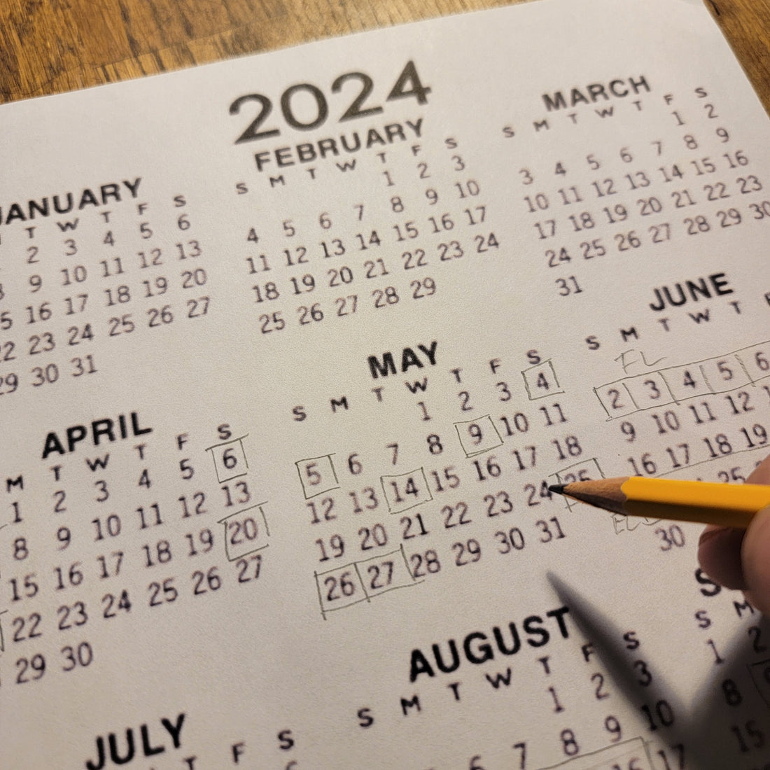 2024 Schedule Mock-up