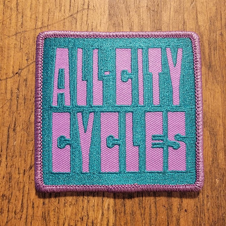 All-City Week-Endo Patch - Dark Teal, Lavender