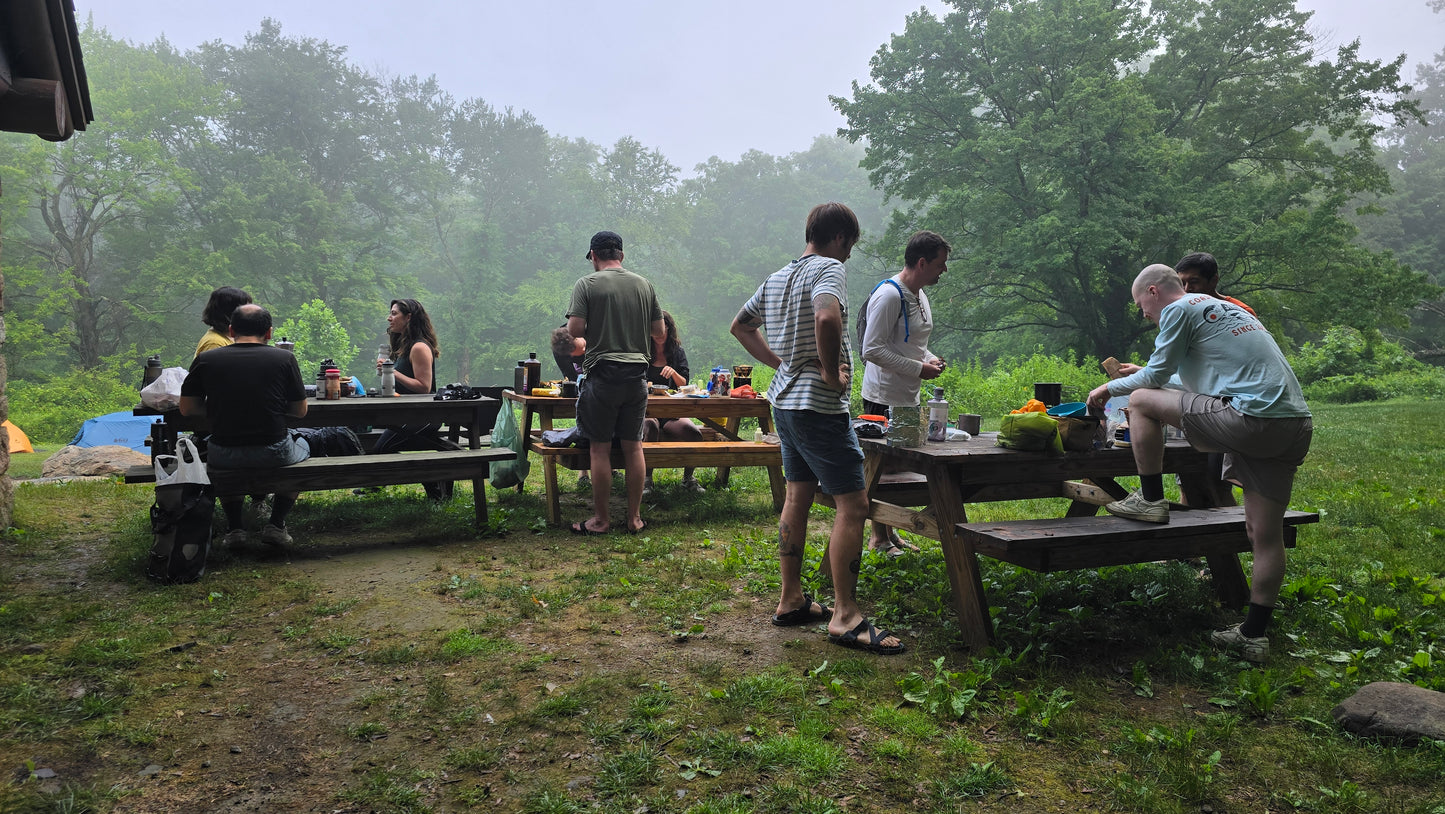 Postcard "Breakfast at Camp"