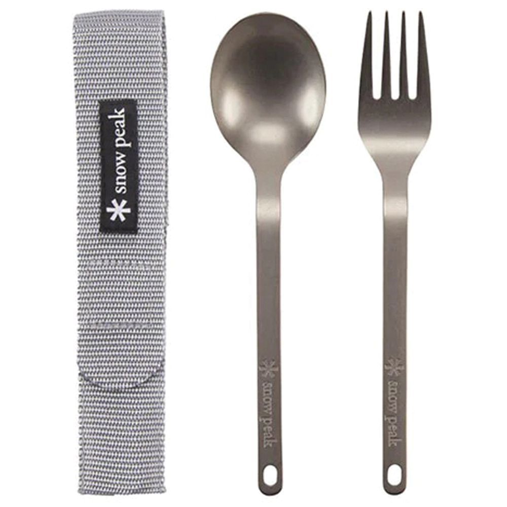 Snow Peak TITANIUM FORK & SPOON SET