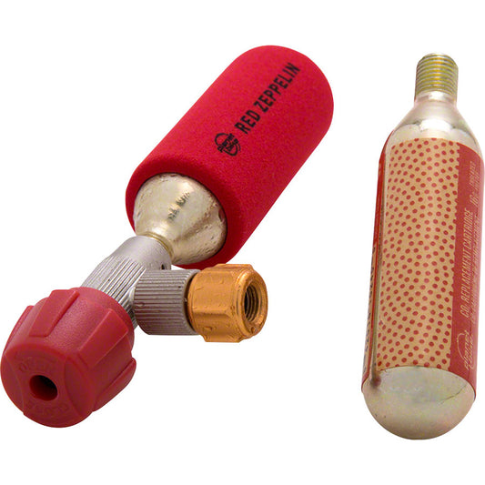 Planet Bike Red Zeppelin Inflator: Includes Two Threaded 16g Cartridges and Sleeve
