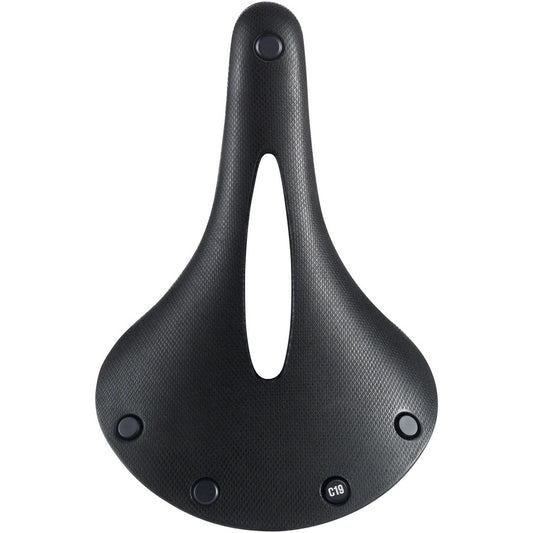 Brooks C19 Carved All Weather Saddle - Steel, Black