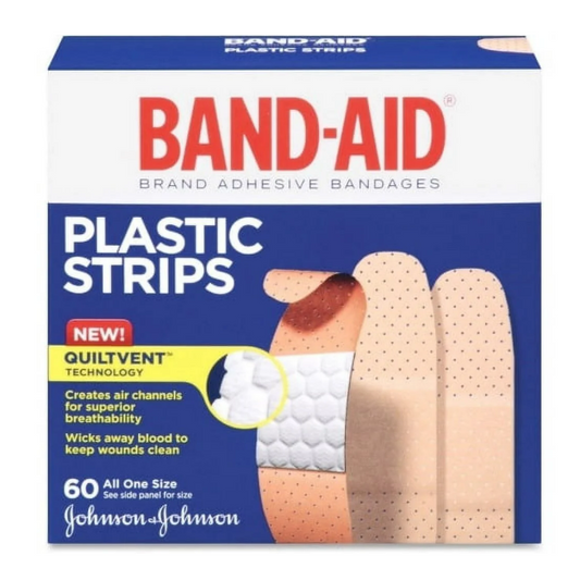 BAND-AID Plastic Strips All One Size 60 Each